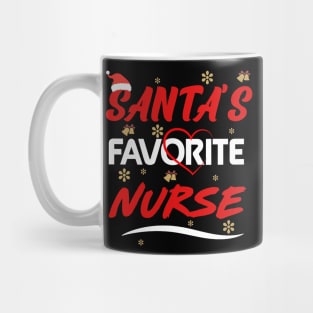 Funny Santa's Favorite Nurse Christmas Mug